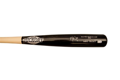 2012 Mike Trout Signed Old Hickory Bat MLB Auth